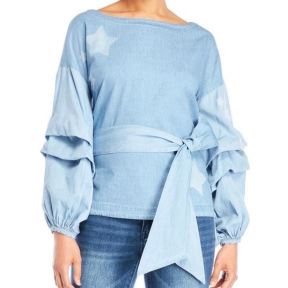 Anthropologie Tops - NWT Anthro Nanette Lepore star chambray blouse